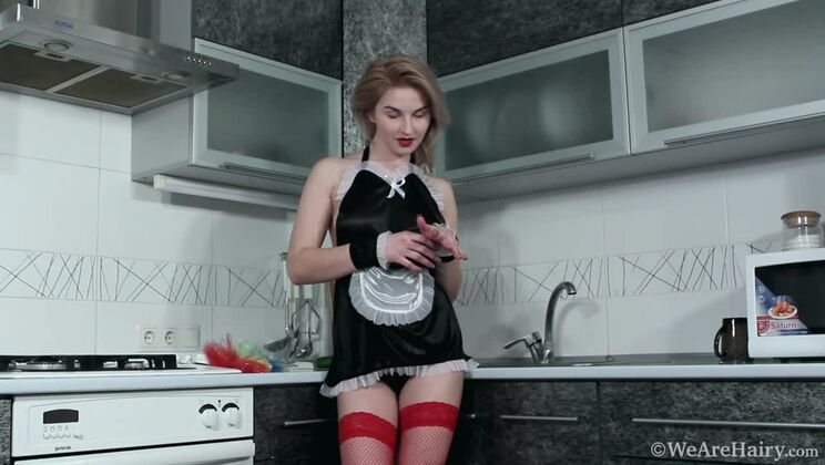 Elena Nicole is a sexy and masturbating maid