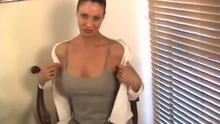 Vanessa has huge tits on a small frame