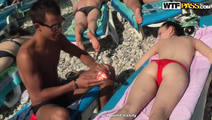 Wild vacation sex in Turkey: Day 2 - Amateur holiday sex with one chick and three guys