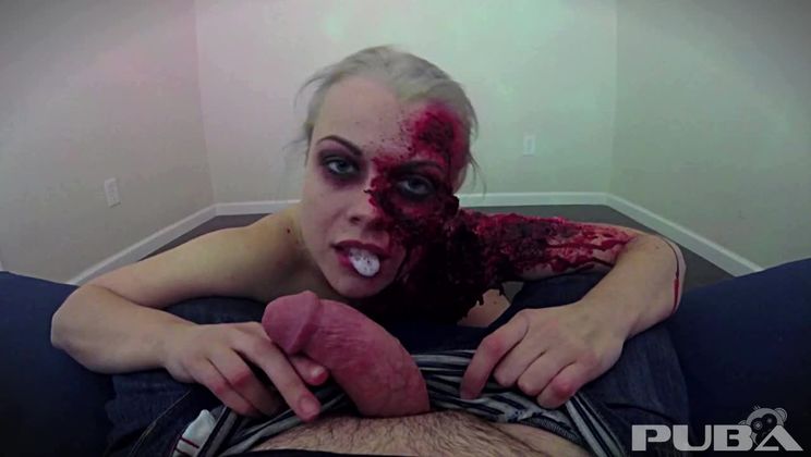 Horny zombie gets her fill of cock and jizz