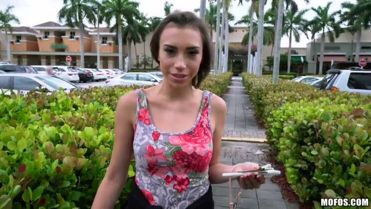 Sex-Obsessed Amber Fucked Outside