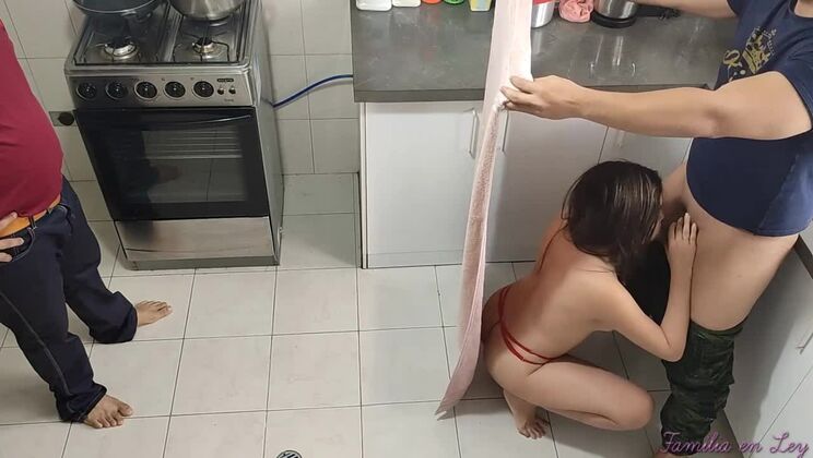 Good Stepmother and Bad Wife my Stepmother Seduces me to Fuck Her in the Kitchen while my step Dad Is Fixing the Kitchen NTR