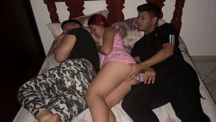 I don't enjoy sharing a bed with my girlfriend's best friend, as I suspect he's banging her next to me (Cuckold Style)