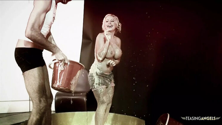 Blonde Savannah Gold Gets Messy with Food Before Hardcore Bang Session