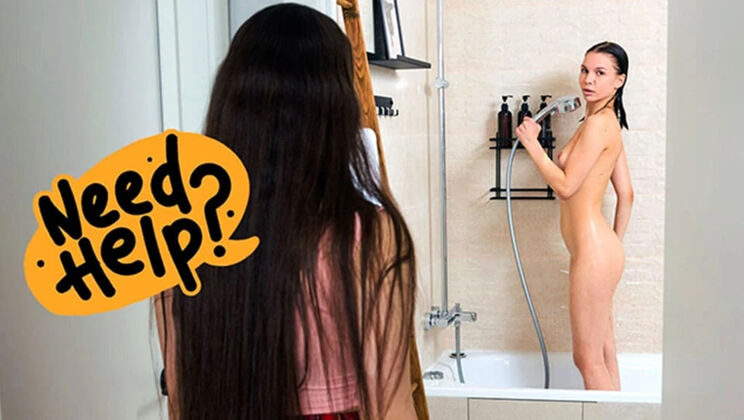 Molly Kit & Darina Sosu - Lesbian Shower Fun: Wet Pussy Licking & Cunnilingus Orgasm at ClubSweethearts