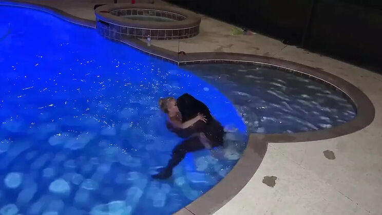 Petite Blonde Bella Bare Double Teamed by Two Black Guys