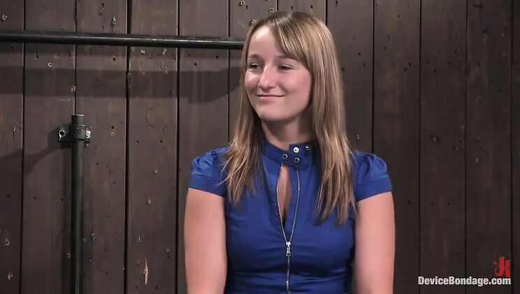 Jessie Cox Fucked Hard with Ball Gag & Bondage - Blonde Slut Begs for Cum