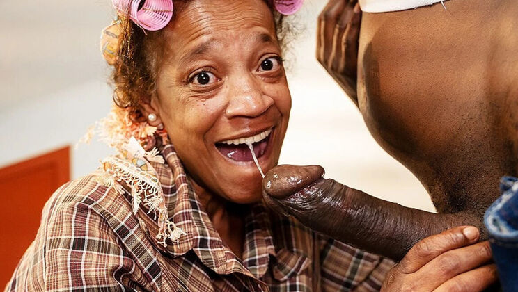 BBC Destroys Fat Ebony Granny Anal - Rough Mature Fuck & Cumshot