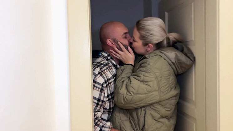 Blonde MILF Neighbor Tries Redneck John's Big Dick - Homemade Blowjob & Missionary Fuck