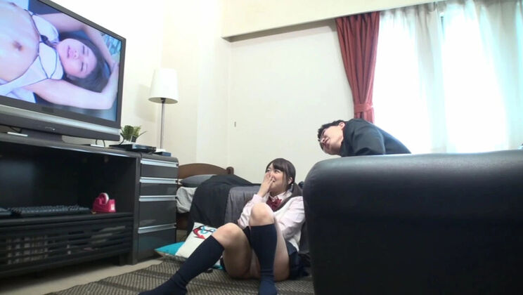 Asian Schoolgirl In Uniform Wet Her Pants Watching Porn At My House - Homemade Teen Cheating